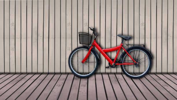 红色的自行车图片下载