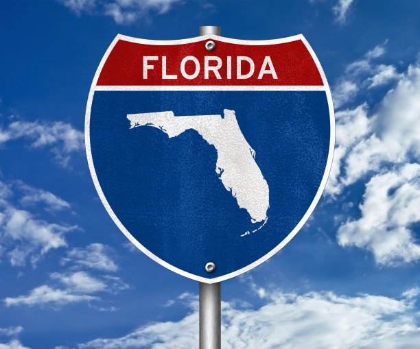 佛罗里达州际标志概念图片下载
