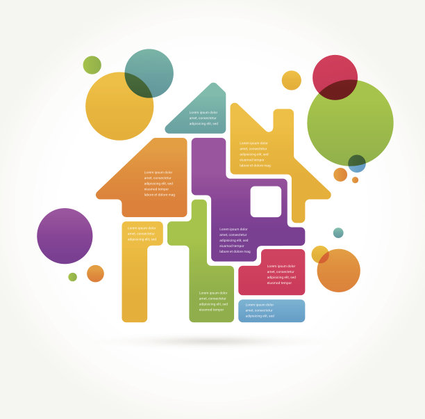 家庭信息图和图标集图片下载