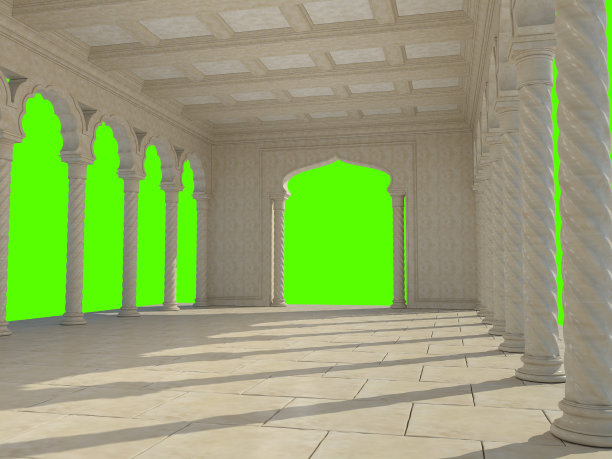 阿拉伯风格的柱廊图片下载