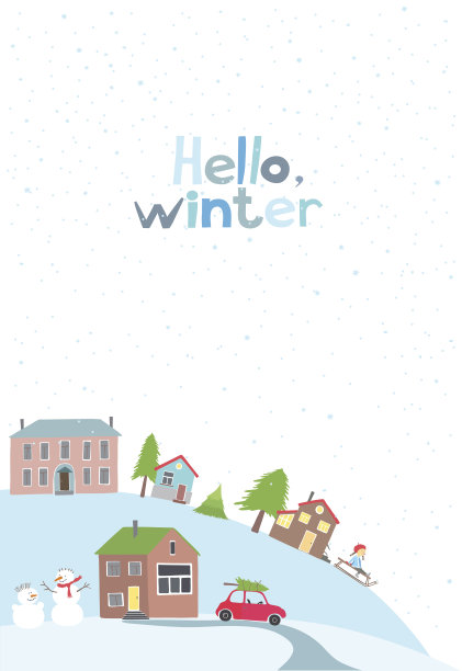 村子在山上冬天的时间。图片下载