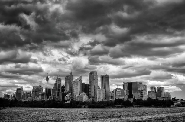 悉尼金融区阴天图片下载