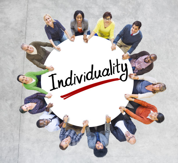 鸟瞰人与个性概念图片下载