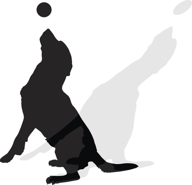 矢量剪影的狗。图片下载