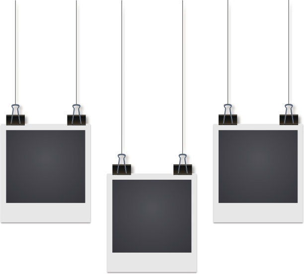 墙上挂着三个相框的影子图片下载