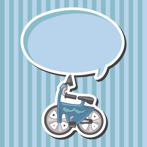 交通自行车主题元素向量，eps图片下载