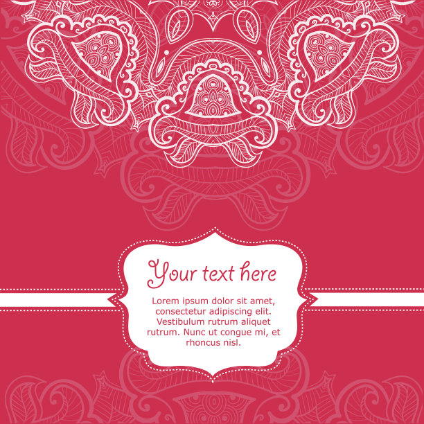 带花边装饰的请帖图片下载