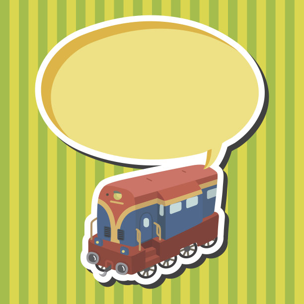 交通列车主题元素向量、eps图片下载