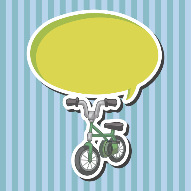 交通自行车主题元素向量，eps图片下载