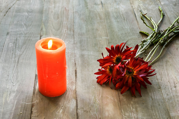蜡烛和鲜花图片下载