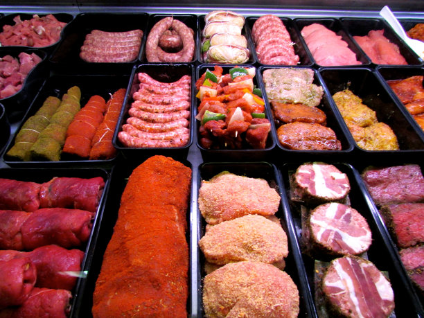 德国肉店Fleisch的肉类部图片下载