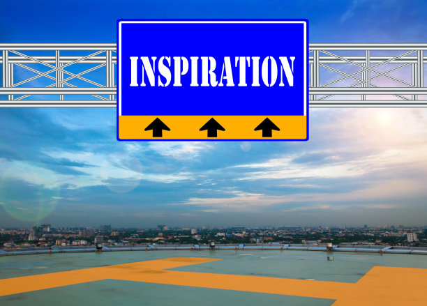 蓝色路线标志概念图片下载