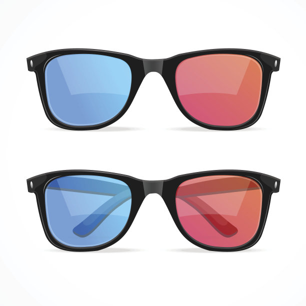 眼镜为电影院设置。向量图片下载