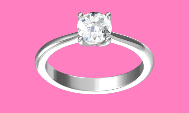 钻石戒指上的白色黄金身体形状图片下载