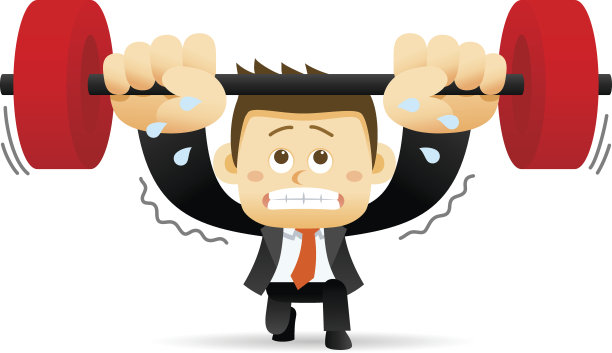 商人与杠铃图片下载