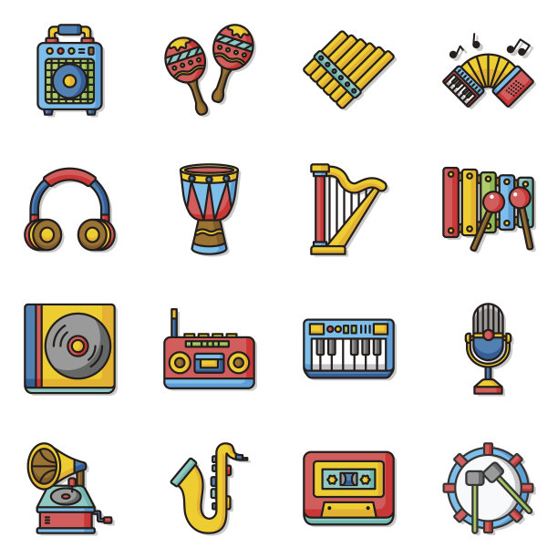 可爱的手绘图标图片下载