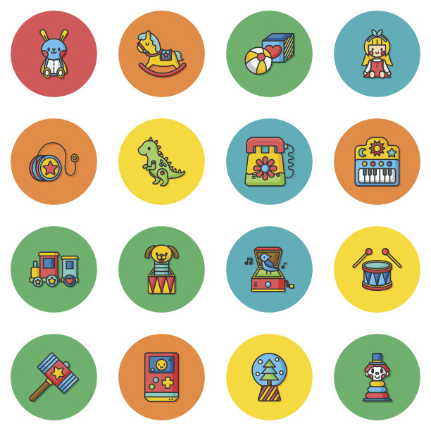 商业和金融图标集图片下载