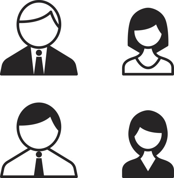 办公室人物图标设置图片下载