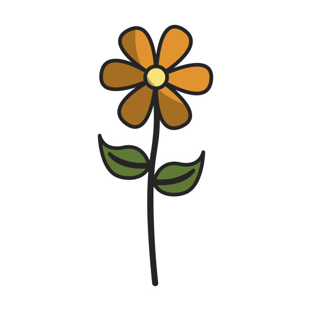 可爱的花徽图标图片下载