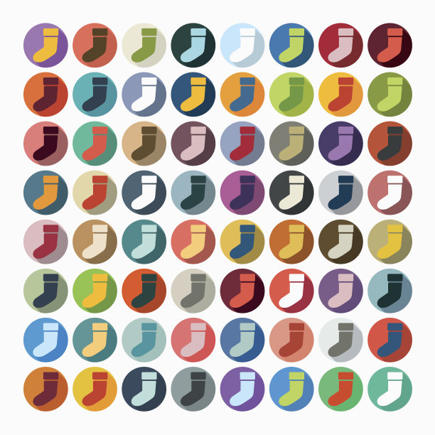 扁平设计:圣诞袜图片下载