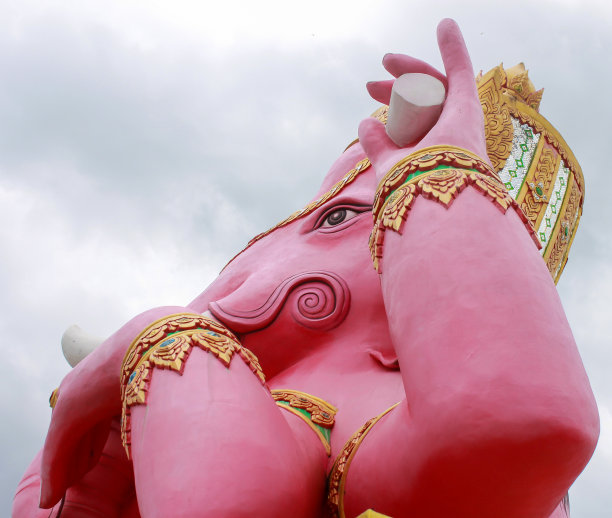 甘尼萨雕像的脸部照片图片下载