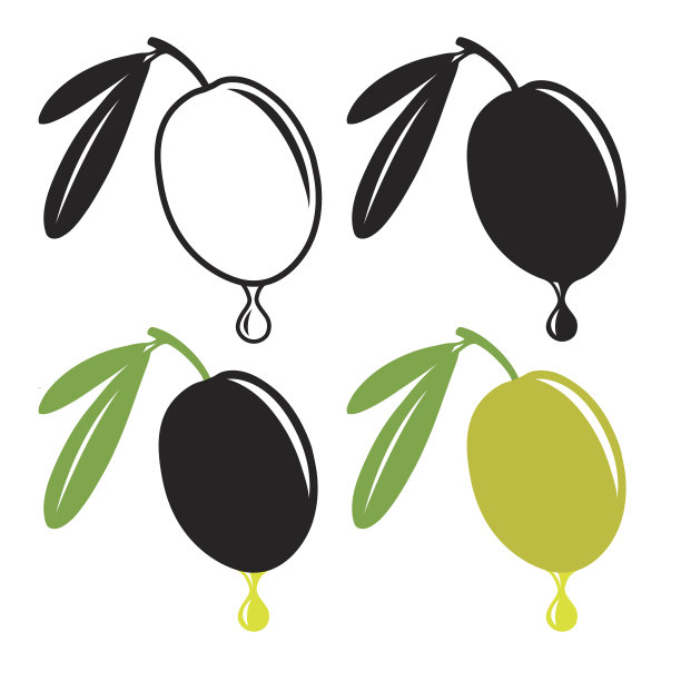 橄榄油与滴油矢量插图图片下载