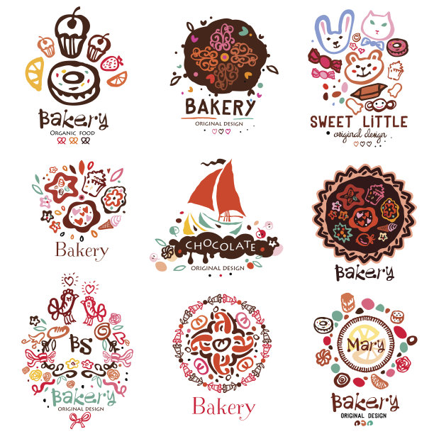 面包店的插图，符号。图片下载