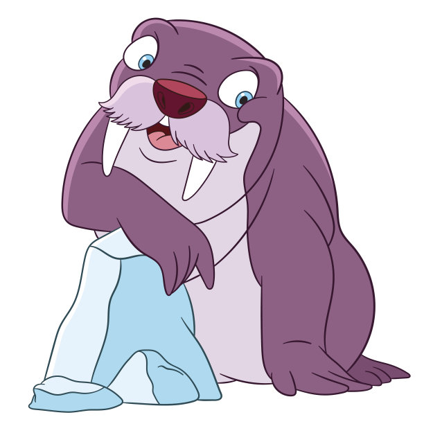 可爱的卡通海象图片下载