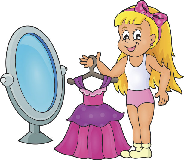 女孩与服装主题形象1图片下载