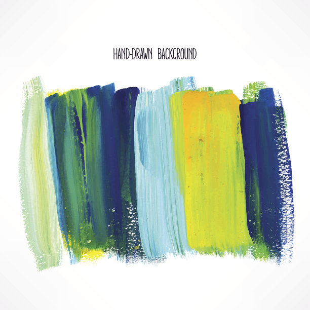 黄色和蓝色的笔触图片下载