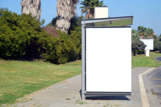 白色公交站牌图片下载