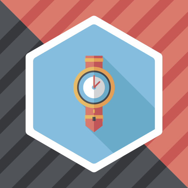 观看长阴影的平面图标，eps10图片下载