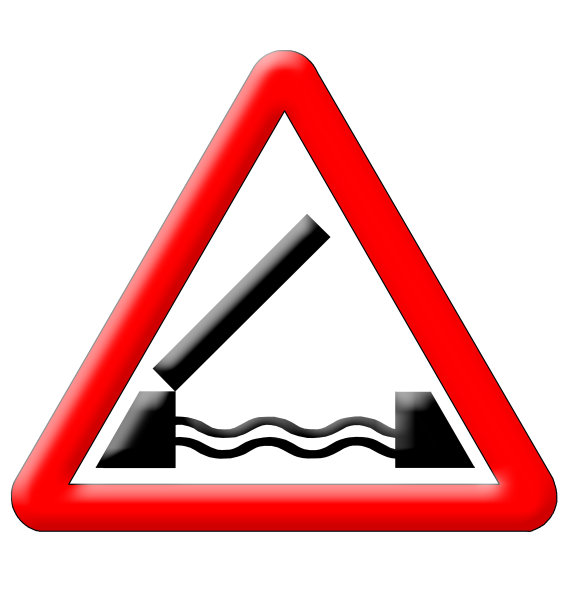 开放桥梁交通标志图片下载