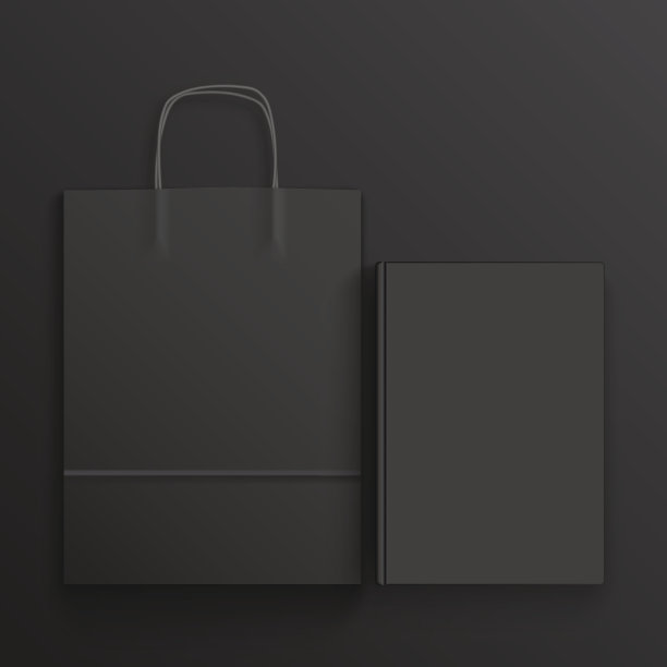 黑色背景上的黑色品牌元素。模拟了图片下载