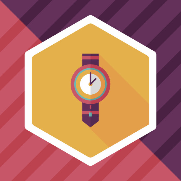 观看长阴影的平面图标，eps10图片下载