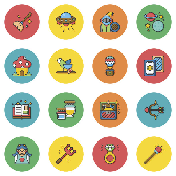 商业和金融图标集图片下载