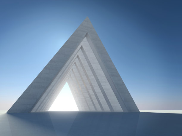 抽象的金字塔形巨门图片下载