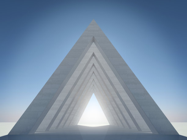 抽象的金字塔形巨门图片下载