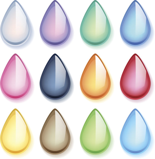 彩色滴泪形珍珠镶嵌宝石图片下载