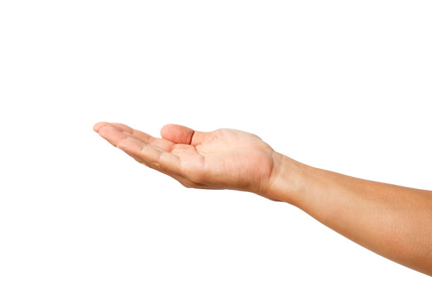 手孤立在白色背景图片下载