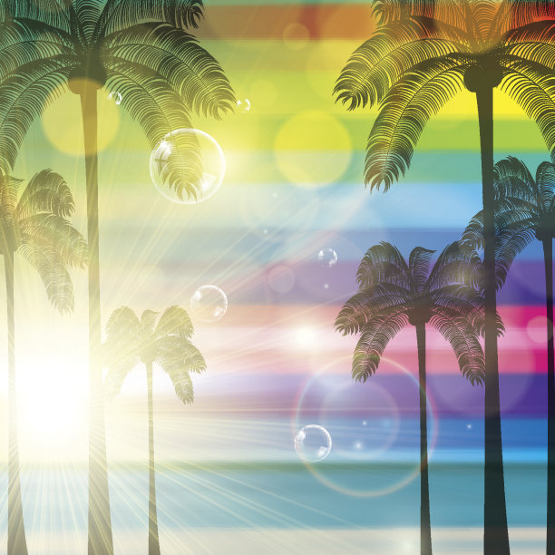 夏日热带假日背景图片下载