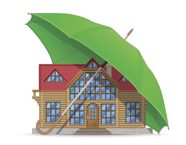 被保护的概念和被保险的房子住宿伞图片下载