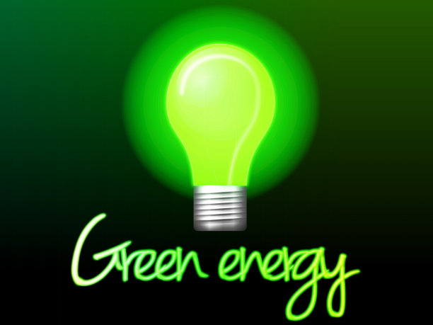 灯泡说明绿色能源图片下载