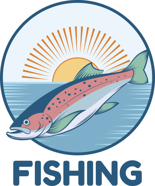 钓鳟鱼的横幅素材图片