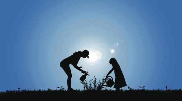 矢量轮廓的家庭。图片下载