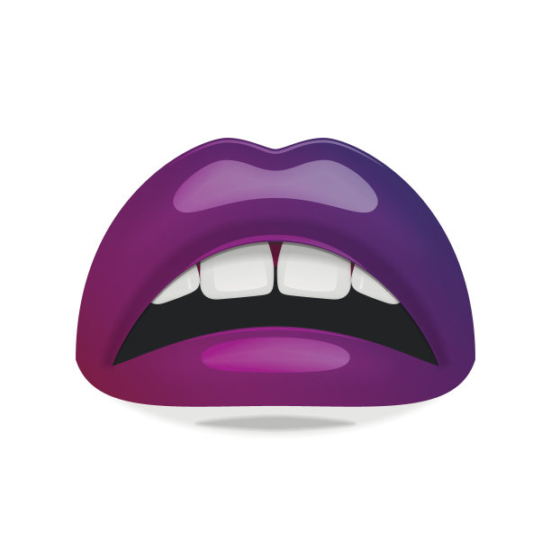 逼真的女性嘴唇与光泽的嘴唇图片下载