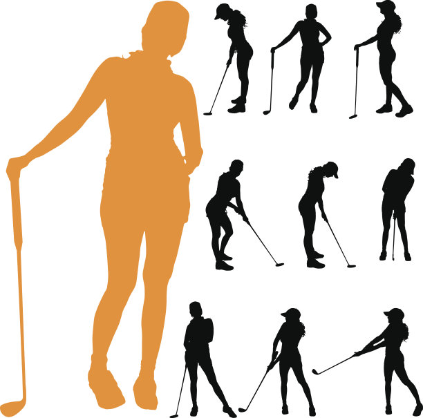 一个女人的矢量剪影。图片下载