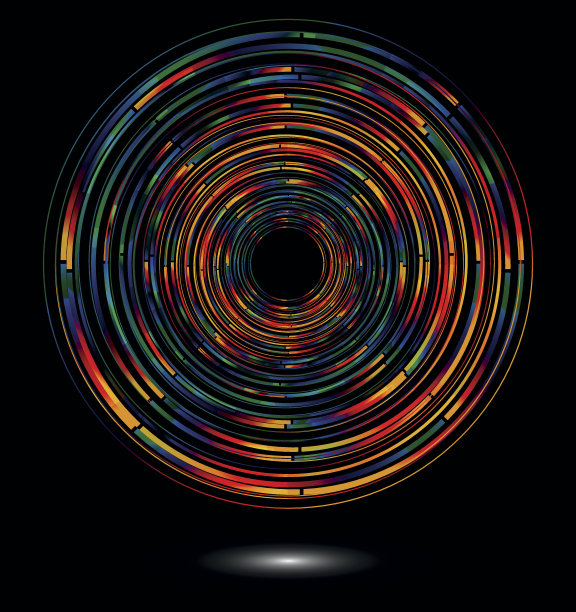 抽象彩色圆背景图片下载