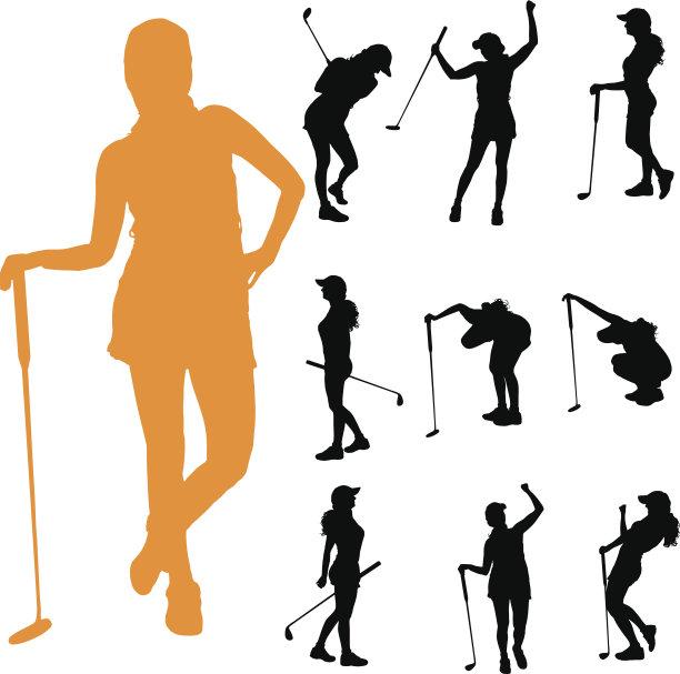 一个女人的矢量剪影。图片下载