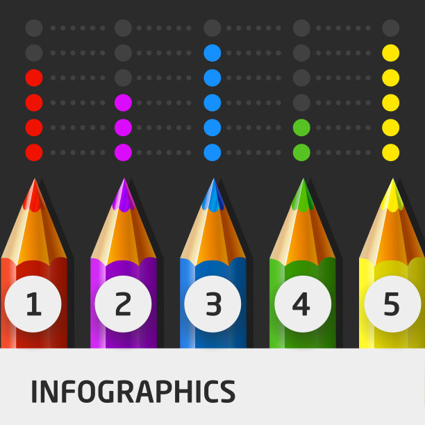 桌上彩色铅笔的特写镜头图片下载